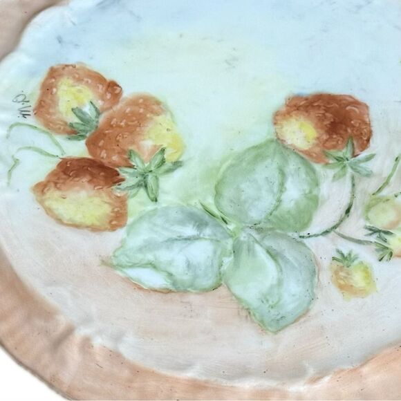 Vintage hand painted porcelain teapot coaster/trivet - Picture 2 of 5